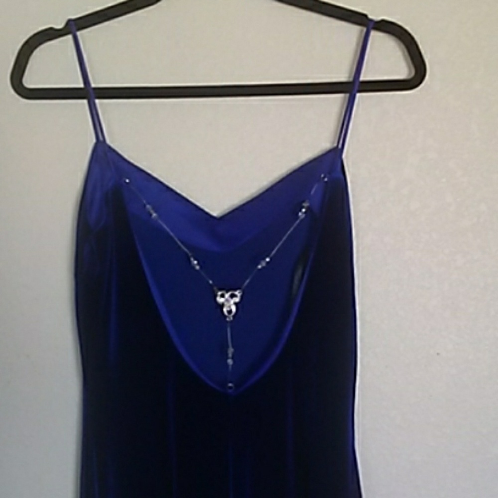 Blue Velvet Dress